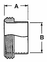 Long Threaded Bevel Seat Weld Ferrules-2