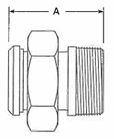 Plain Bevel Seat x Male NPT Adapters with Hex Nut-2