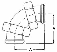 Plain Bevel Seat x Plain Bevel Seat with Hex Nut 90º Elbows-2