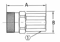 FD96 Series High Pressure Thread Together Flush Face Couplings (FD96-1001-06-06)-2