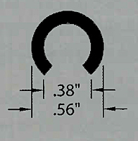 3/8 in Full Round Snap-On (AR551)