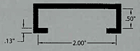 1/2 in x 2 in Guide Rail Snap-On (AR529)