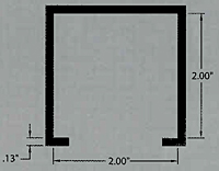 2 in x 2 in Guide Rail Snap-On (AR532)