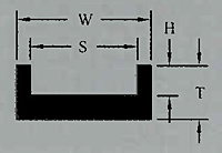 <!--Duravar® Chain Guide Profile (AR3-CG2040VNL-10, AR3-CG2050VNL-10, AR3-CG2060VNL-10, AR3-CG2080VNL-10, AR3-CG2100VNL-10, AR3-CG2120VNL-10)-->