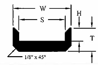 <!--Duravar® Chain Guide Profile (AR4-CG2040VNL-10, AR4-CG2050VNL-10, AR4-CG2060VNL-10, AR4-CG2080VNL-10, AR4-CG2100VNL-10, AR4-CG2120VNL-10)-->