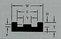 <!--Duravar® Chain Guide Profile (AR7-CG2040VNL-10, AR7-CG2050VNL-10, AR7-CG2060VNL-10, AR7-CG2080VNL-10)-->