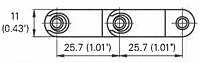 M2585-P0 Flush Grid Dimensions