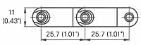 M2585-S0 Flush Grid Dimensions