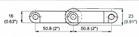 M5032 Roller Top 2 in Dimensions