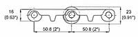 M5010 Roller Top 2 in Dimensions