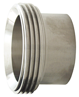 Long Threaded Bevel Seat Weld Ferrule