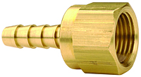 Brass Female 45o SAE Swivel x Hose Barb