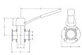 Diagram B5104 Clamp End Butterfly Valve