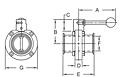 Diagram Clamp End Butterfly Valve with Pull Handle