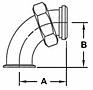 90º Clamp x Plain Bevel Seat with Hex Nut Elbows-2