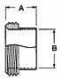 Long Threaded Bevel Seat Weld Ferrules-2