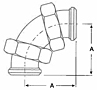 Plain Bevel Seat x Plain Bevel Seat with Hex Nut 90º Elbows-2