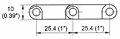 M2533 Flush Grid Dimensions