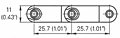 M2585-P0 Flush Grid Dimensions