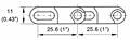 M2540 Radius Flush Grid Dimension