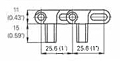 M2540 Radius Flush Grid Dimensions