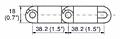 M3840 Radius Flush Grid Dimensions