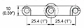 M2533 Roller Top 1 in Dimensions